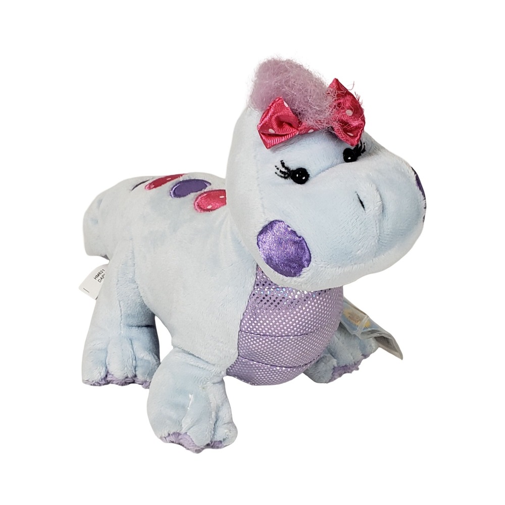 Webkinz Ganz Dazzle Dino Plush Blue Purple Sparkle Dinosaur NWT HM621 Code